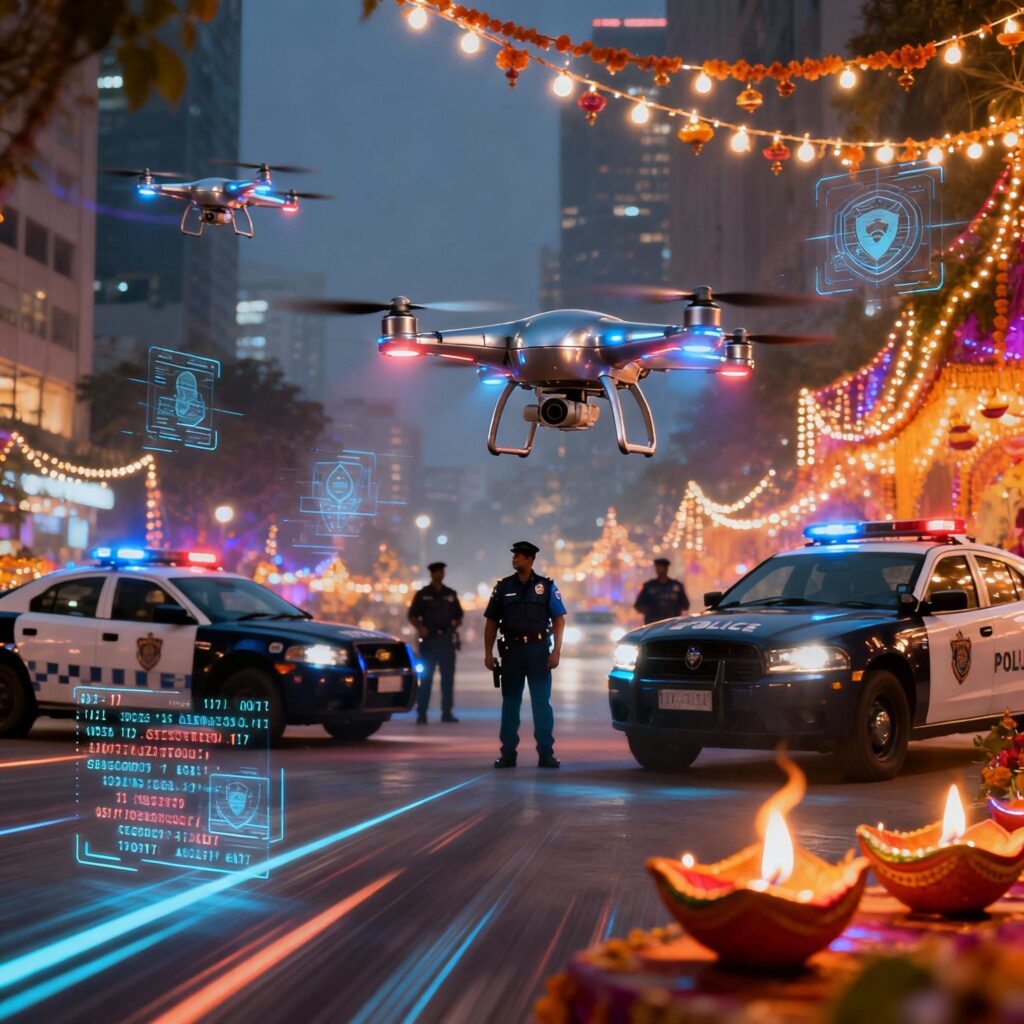 Security on High Alert Multi-Layered Policing and Cyber Threats in Focus This Diwali