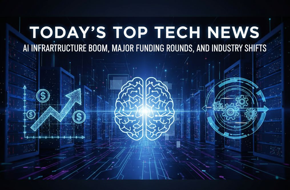 Today's Top Tech News: AI Infrastructure Boom, Major Funding Rounds, and Industry Shifts