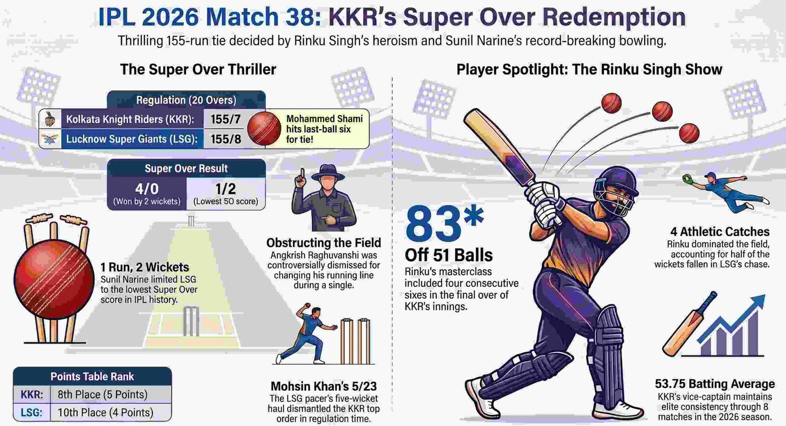 Kolkata's Super Over Cricket Victory